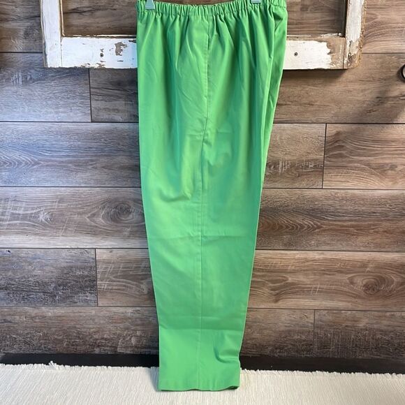 JORDANA Ladies Cotton Elastic Waist Pants Lime Green Size Large - Picture 5 of 5